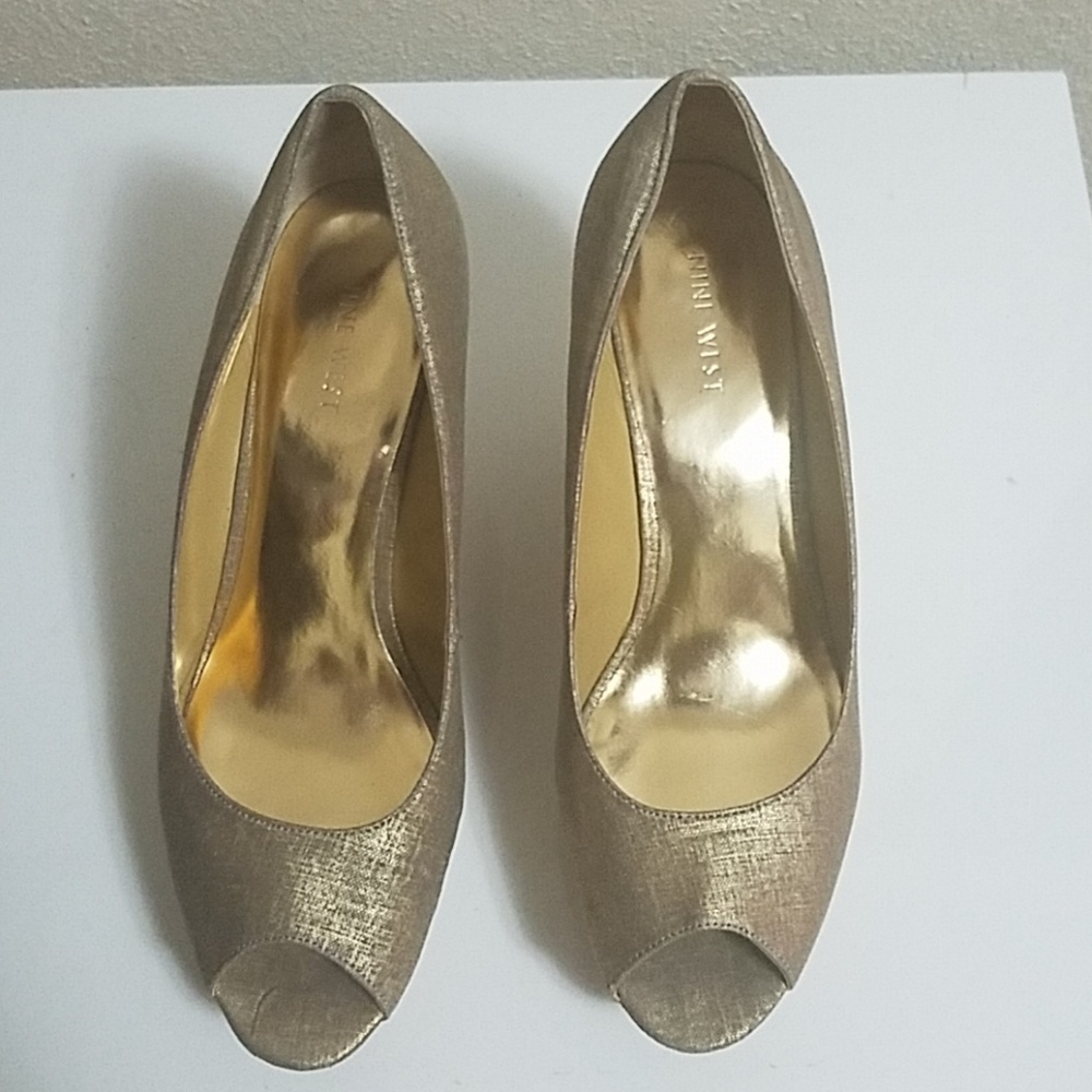 Nine West peep toe wedges